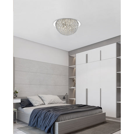 Lumina 5 Light Crystal Flush Light - Chrome