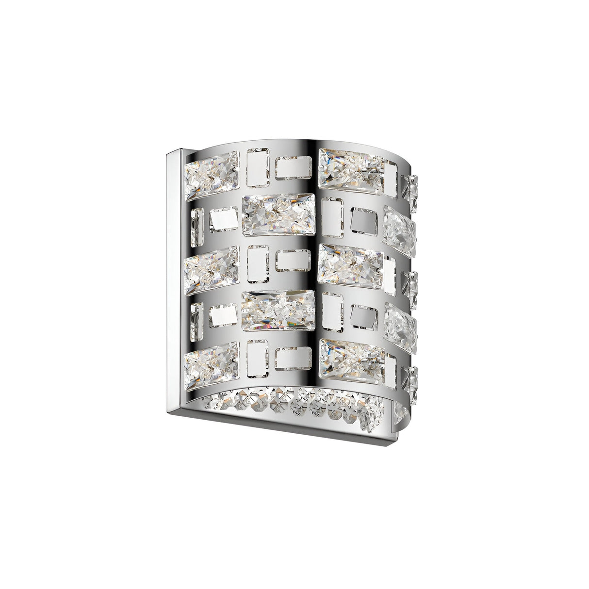 Solara 2 Light Crystal Wall Light - Chrome