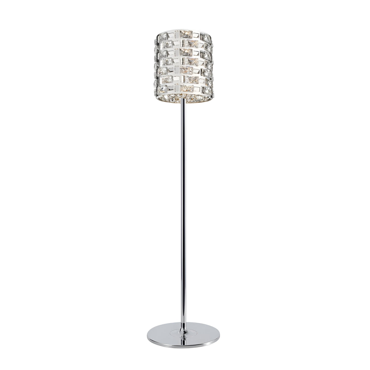 Solara 3 Light Crystal Floor Lamp - Chrome