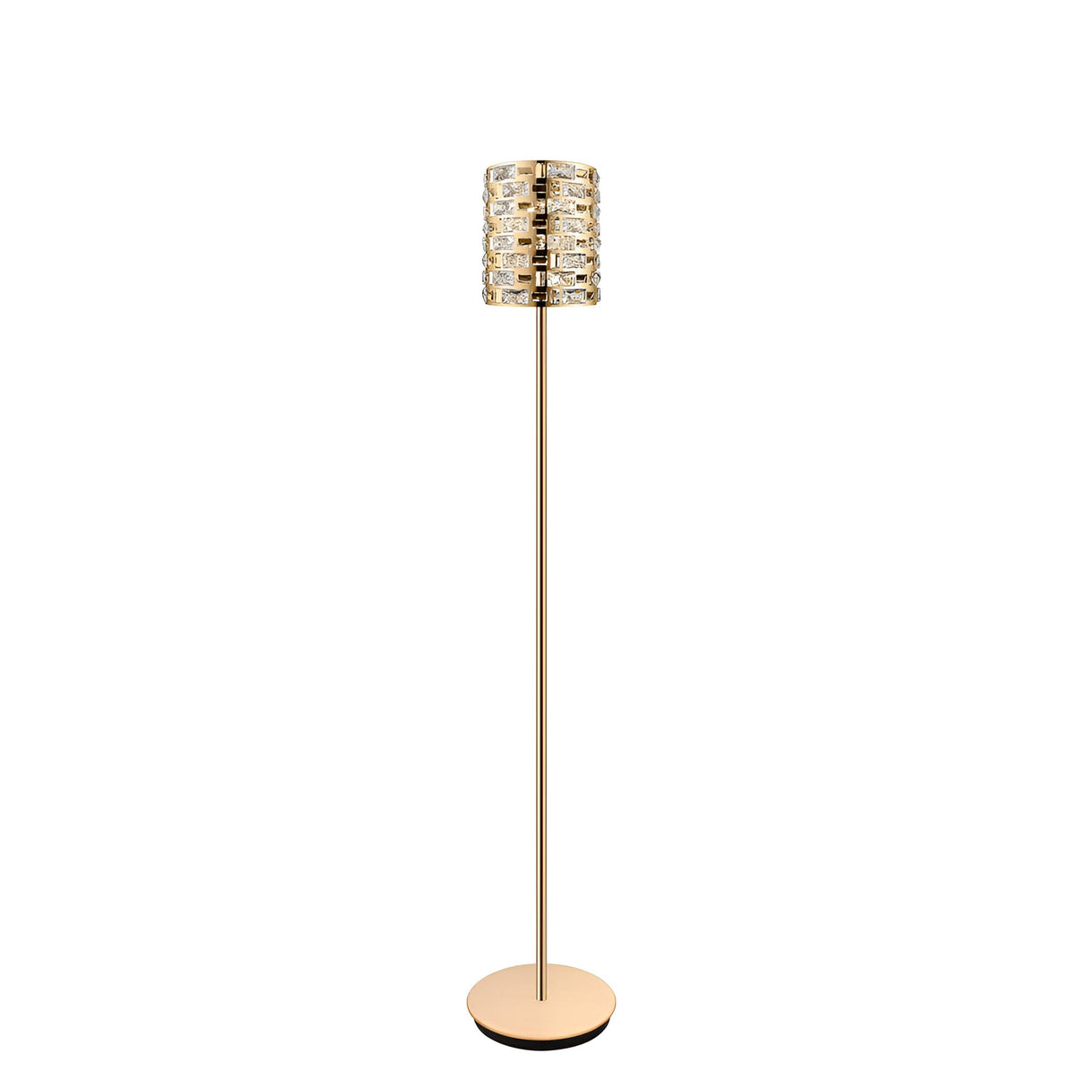 Solara 3 Light Crystal Floor Lamp - Gold