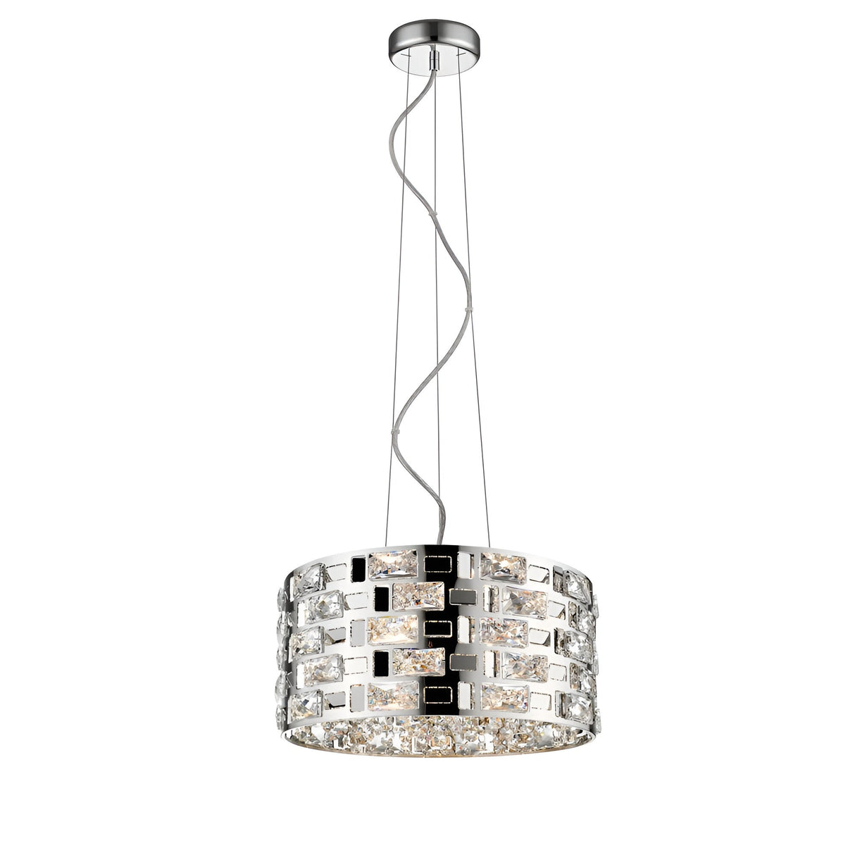 Solara 5 Light Crystal Suspension Light - Chrome