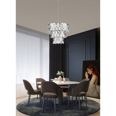 Sylva 9 Light Crystal Chandelier - Chrome