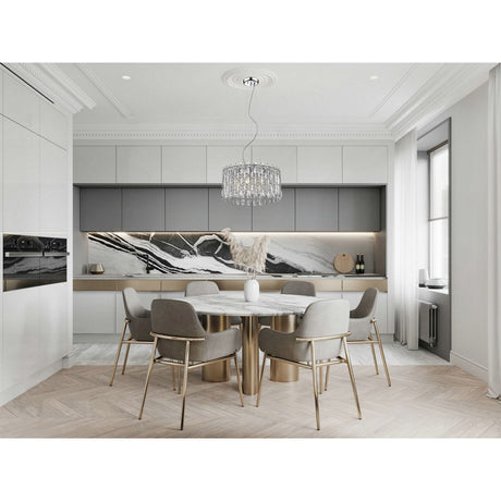 Allara 5 Light Crystal Suspension Light - Chrome