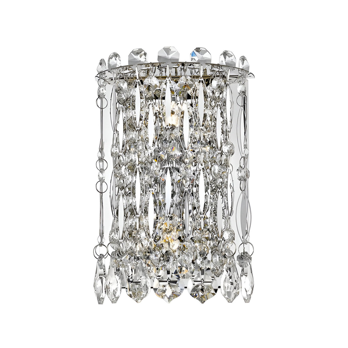 Allara 2 Light Crystal Wall Light - Chrome