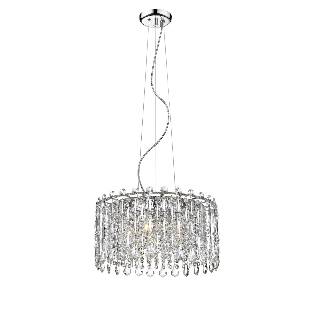 Allara 5 Light Crystal Suspension Light - Chrome