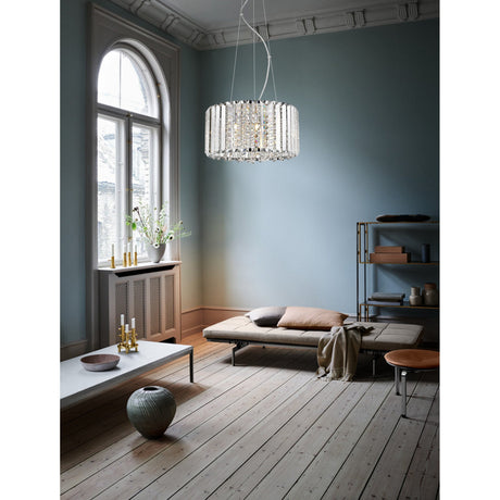 Dione 4 Light Crystal Suspension Light - Chrome