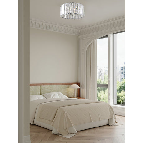 Dione 5 Light Crystal Flush Light - Chrome