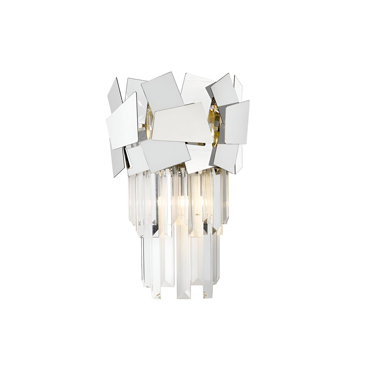 Selia 2 Light Laser Cut Crystal Wall Light - Chrome
