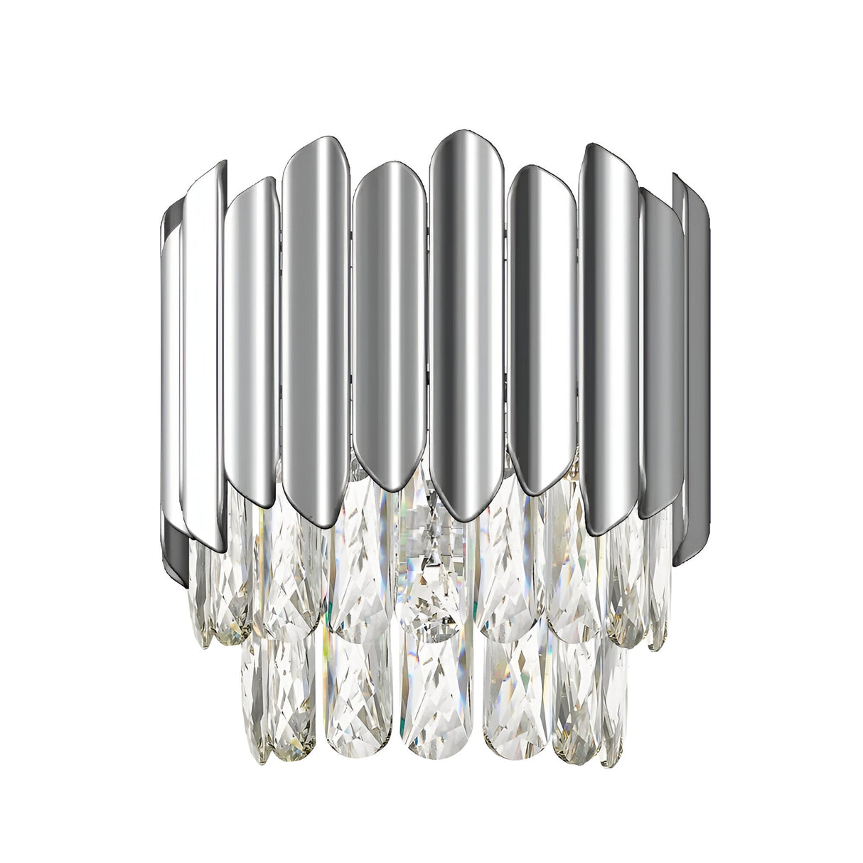 Drift 1 Light Crystal Wall Light - Chrome