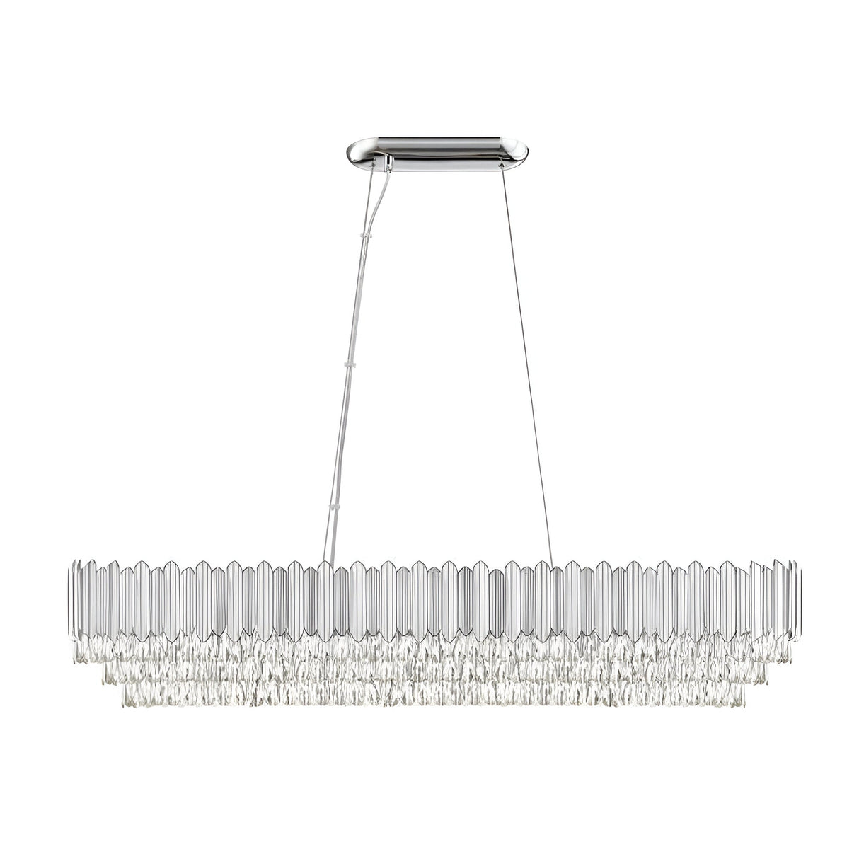 Drift 11 Light Crystal Island Suspension - Chrome