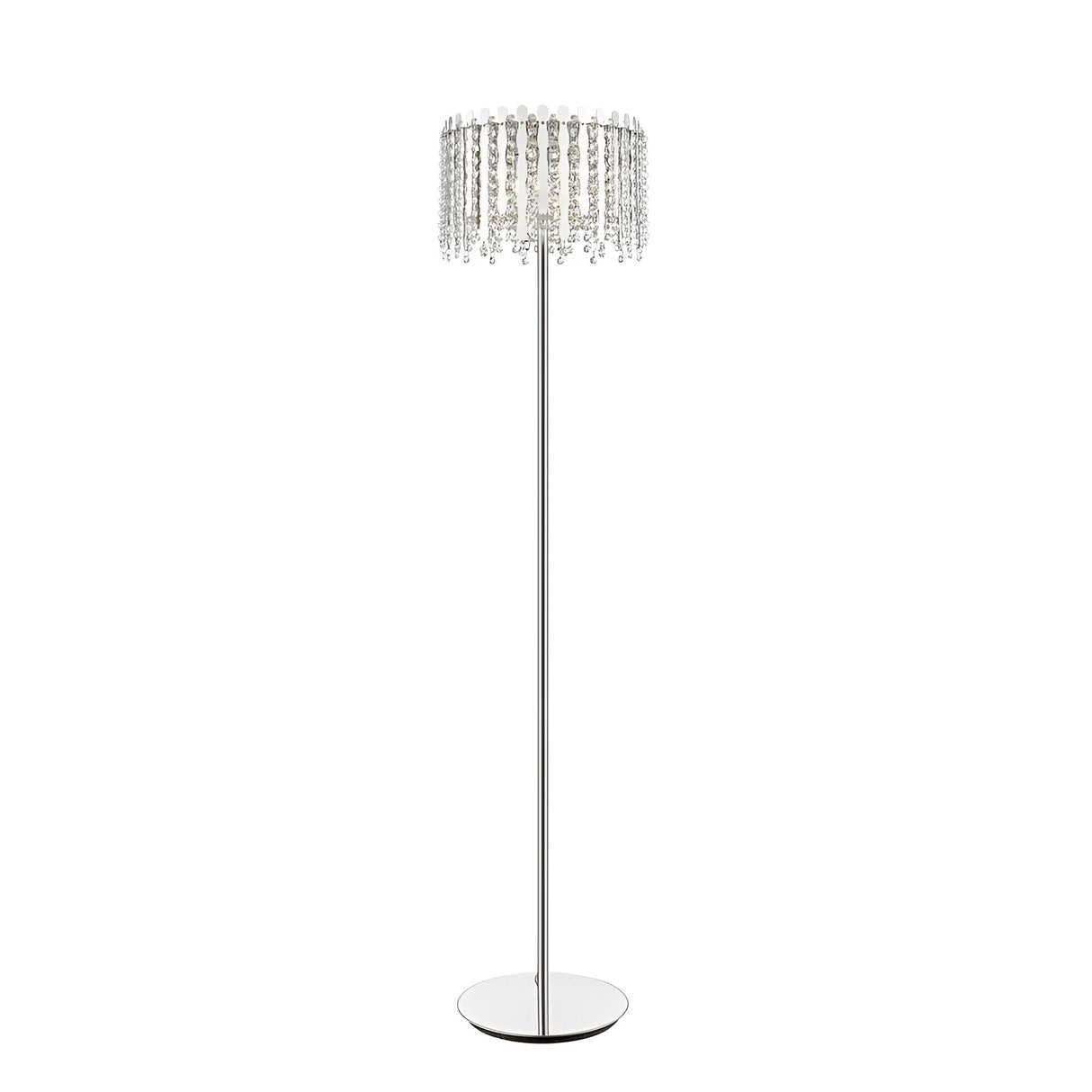 Oceans 3 Light Crystal Floor Lamp - Chrome