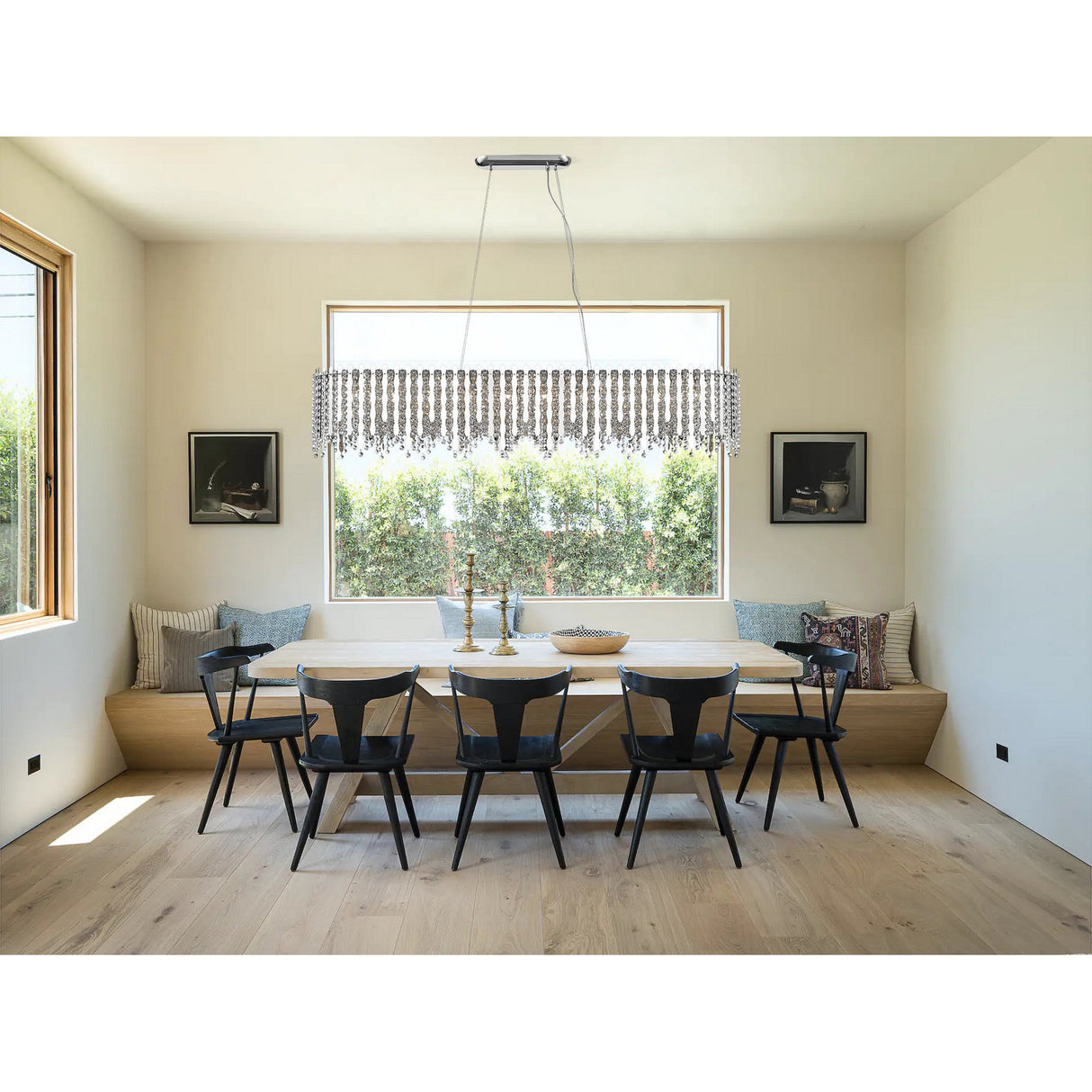 Oceans 10 Light Crystal Suspension Light - Chrome