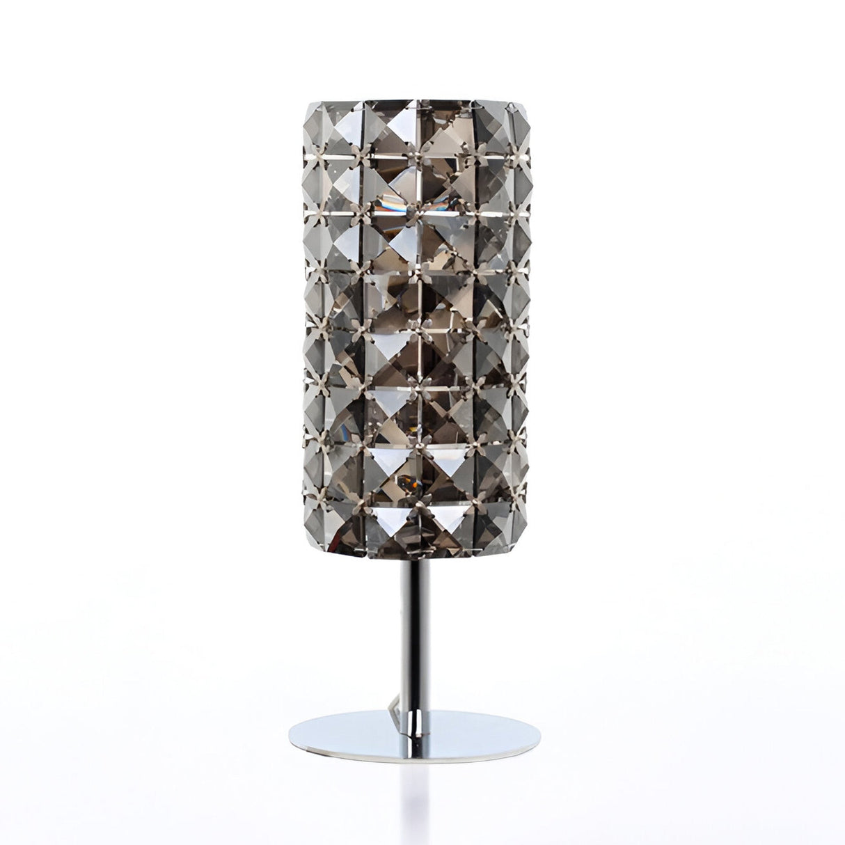 Vexa 1 Light K9 Crystal Table Lamp - Smoked Chrome