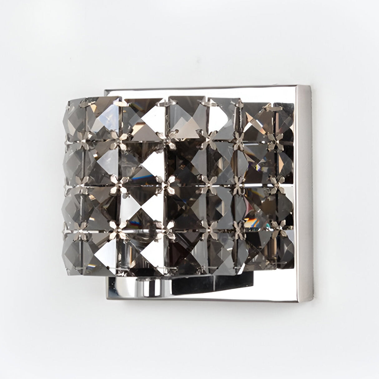 Vexa 1 Light K9 Crystal Wall Light - Smoked Chrome