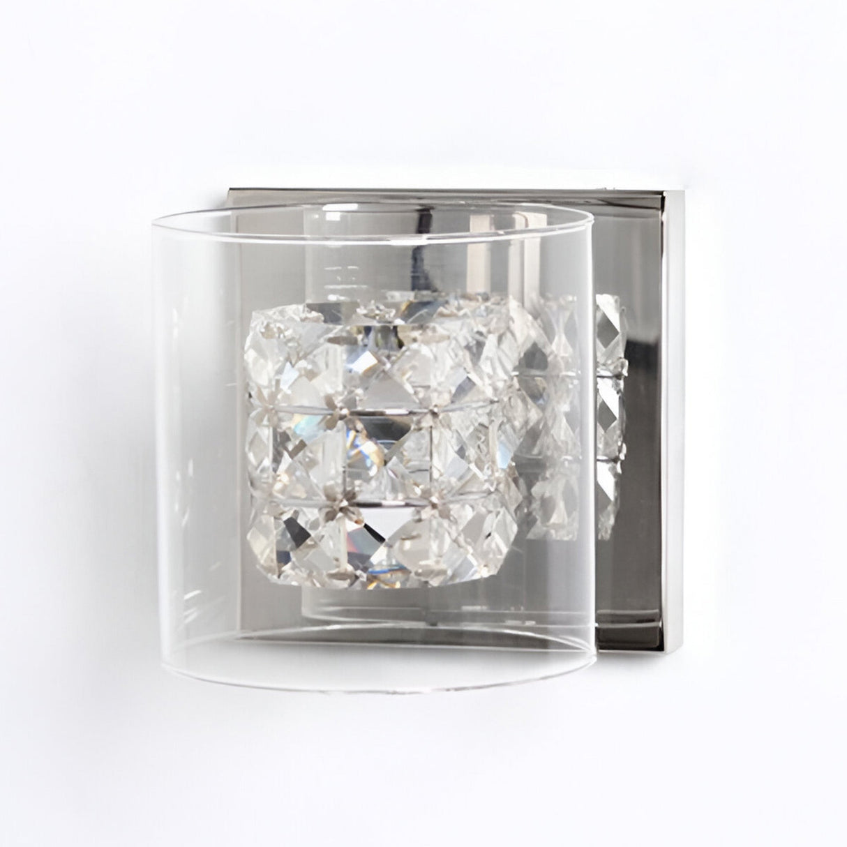 Sona 1 Light Crystal Wall Light - Chrome