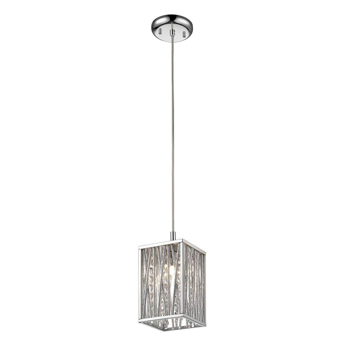 Melden 1 Light Crystal Pendant Light - Chrome