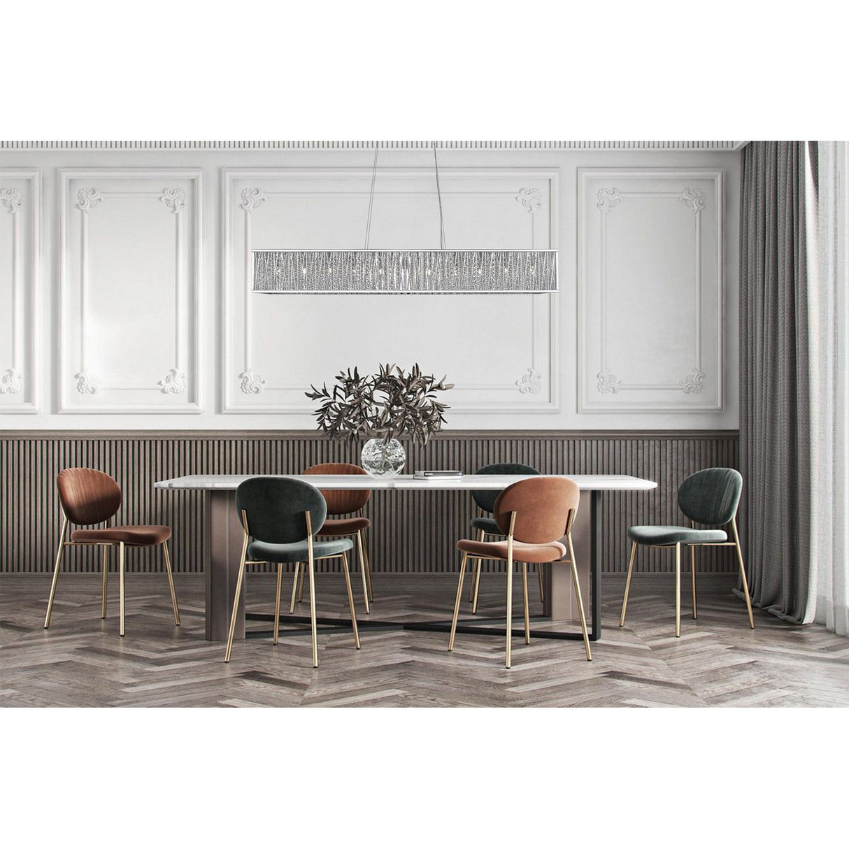 Melden 11 Light Crystal Suspension Light - Chrome