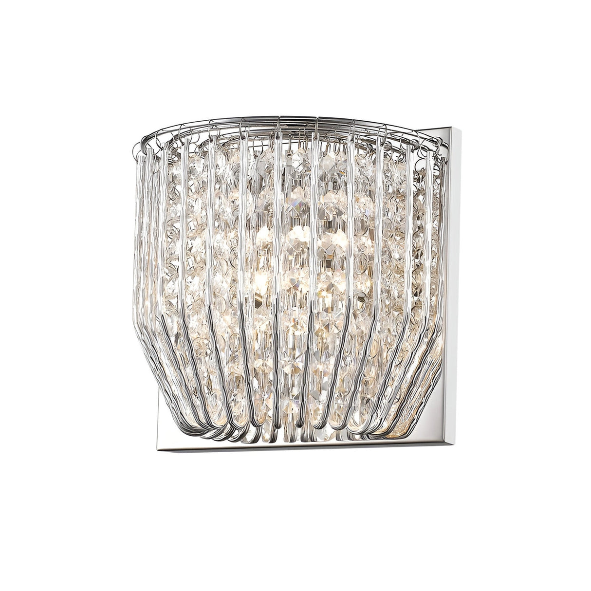 Varo 1 Light Crystal Wall Light - Chrome