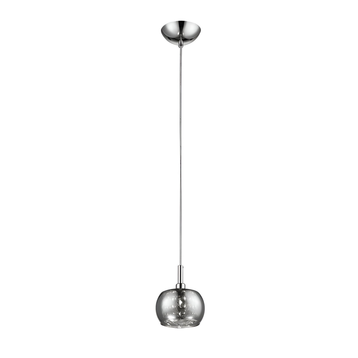 Delya 1 Light Glass & Crystal Beads Pendant Light - Chrome