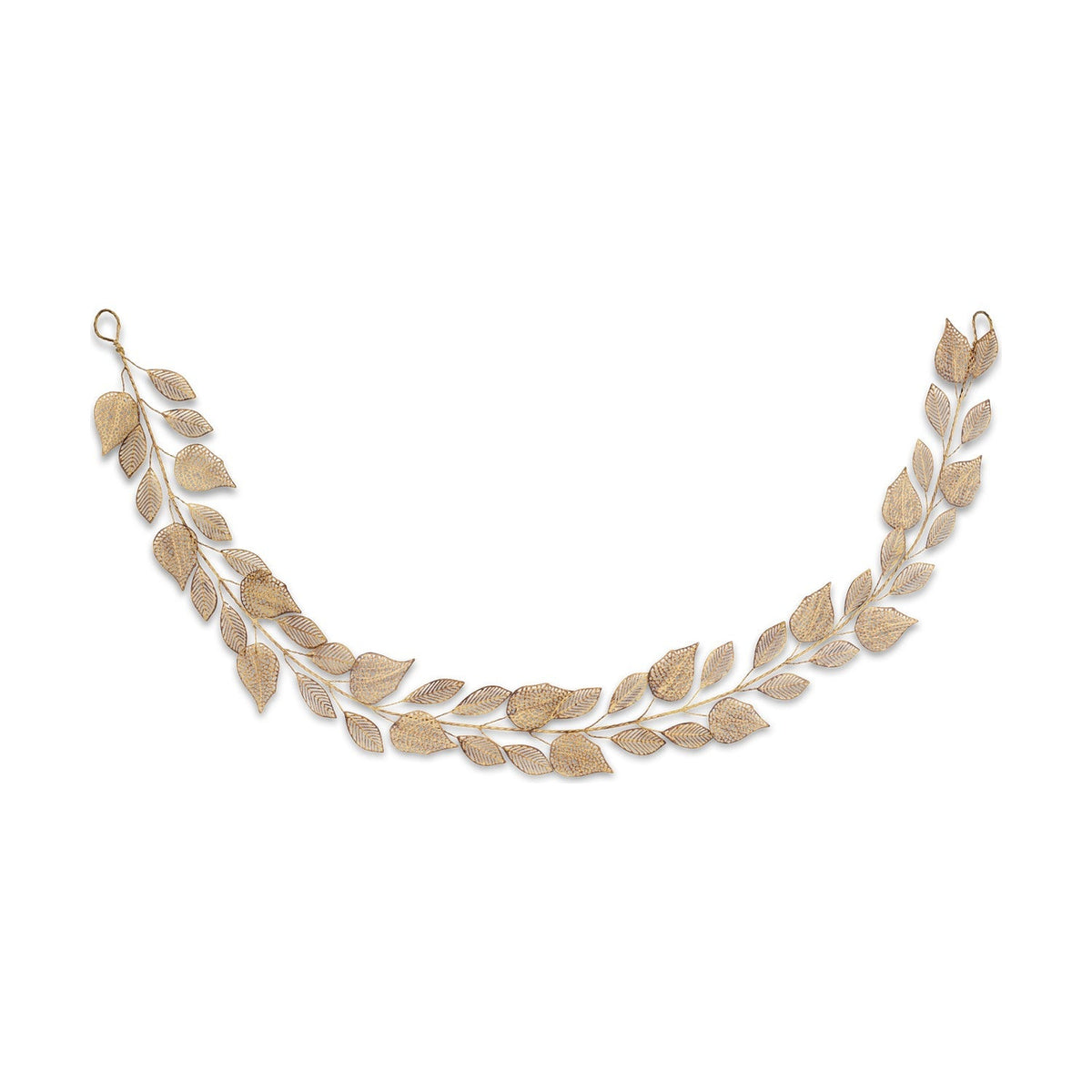 Charita Christmas Leaf Garland - Antique Brass