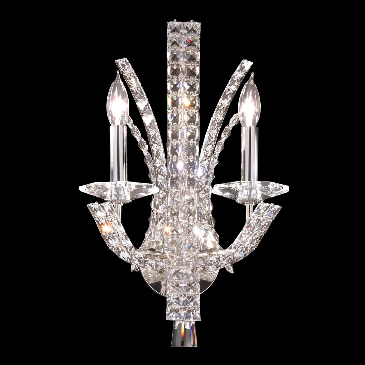 Umbra 2 Light Crystal Wall Light - Chrome