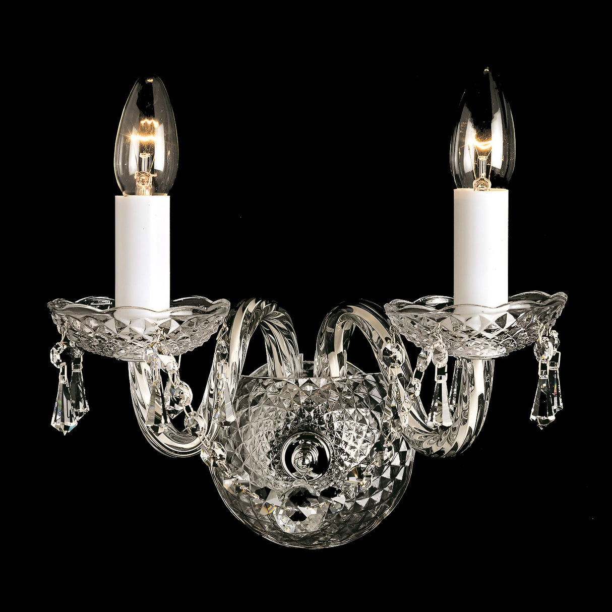 Moryn 1 Light Georgian Strass Crystal Wall Light – Chrome