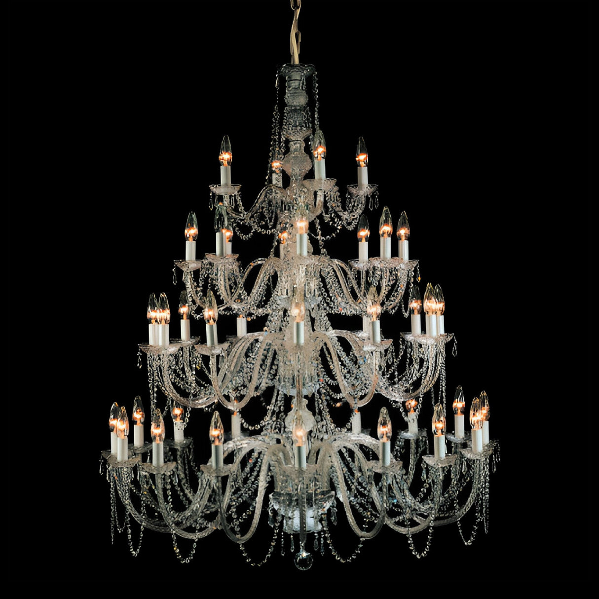 Moryn 40 Light Georgian Strass Crystal Chandelier – Chrome