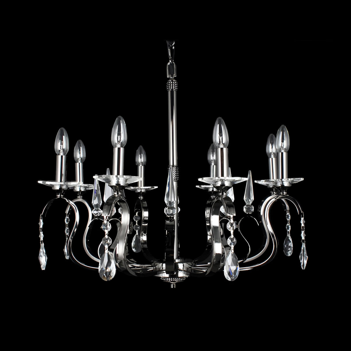 Sparkline 8 Light Rhinestone & Strass Chandelier - Chrome