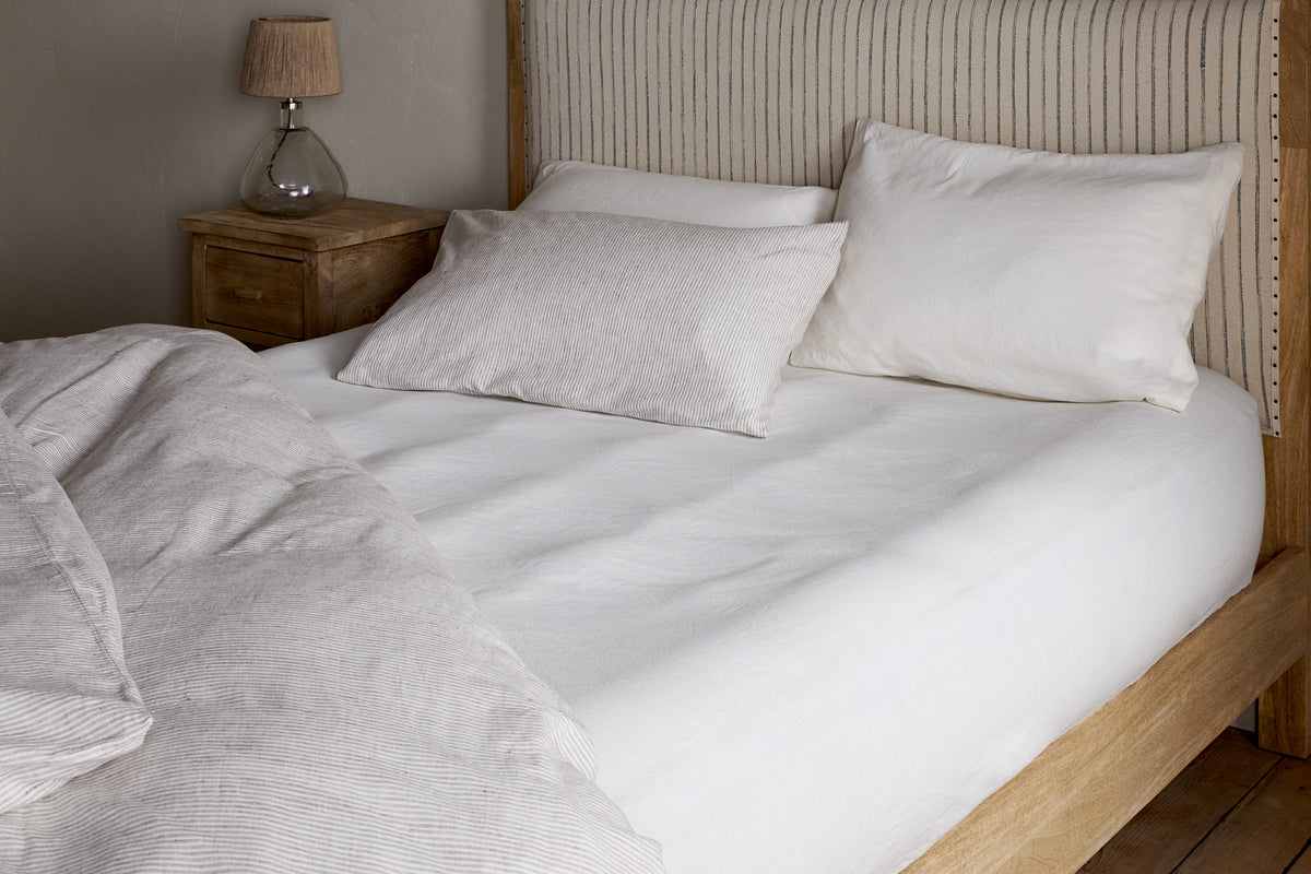 Cela Double Hemp & Cotton Fitted Sheet - Natural