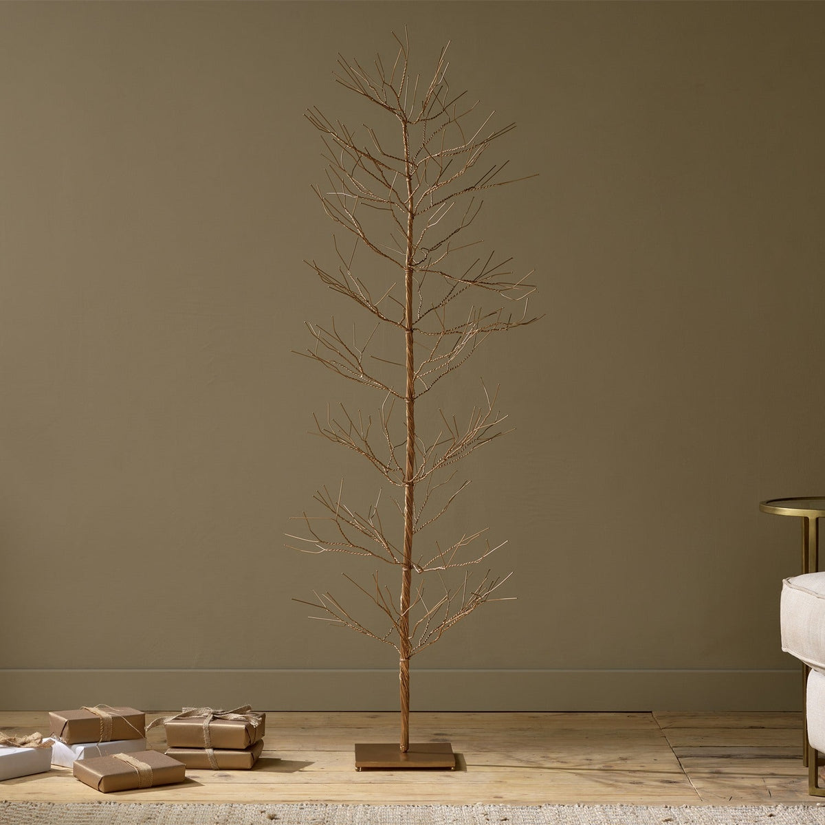 Prevessa Extra Large Wire Christmas Tree - Brass