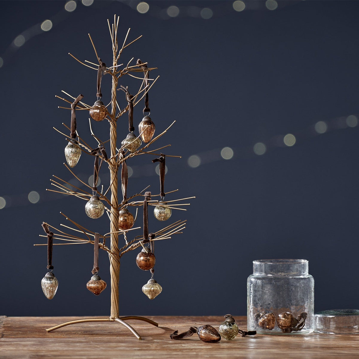 Charida Small Wire Christmas Tree - Brass