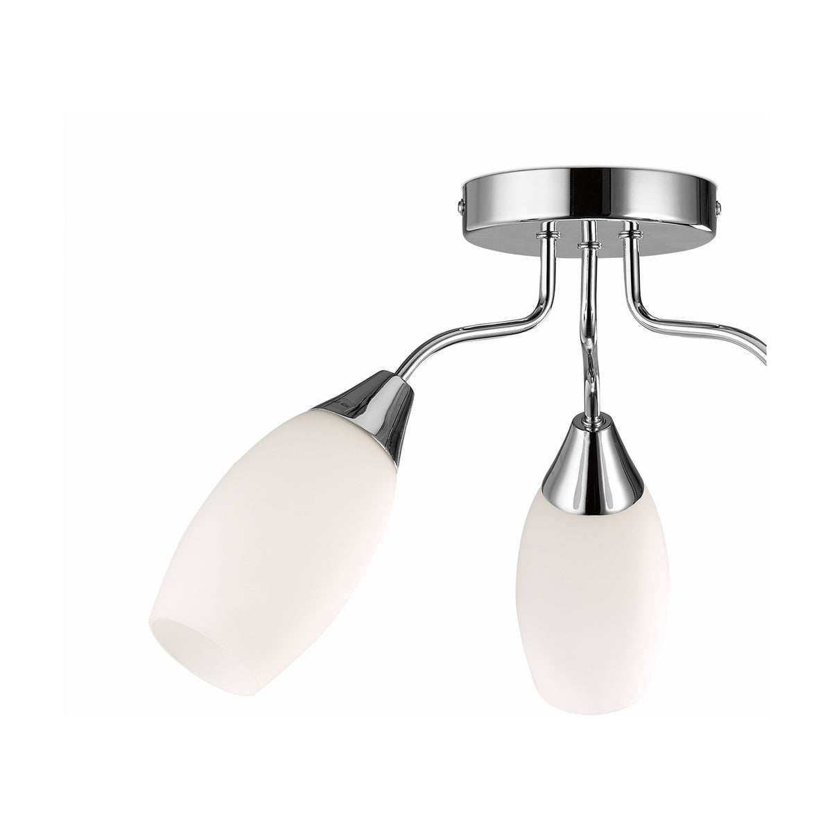 Denia 3 Light E14 Ceiling Light 43cm - Polished Chrome