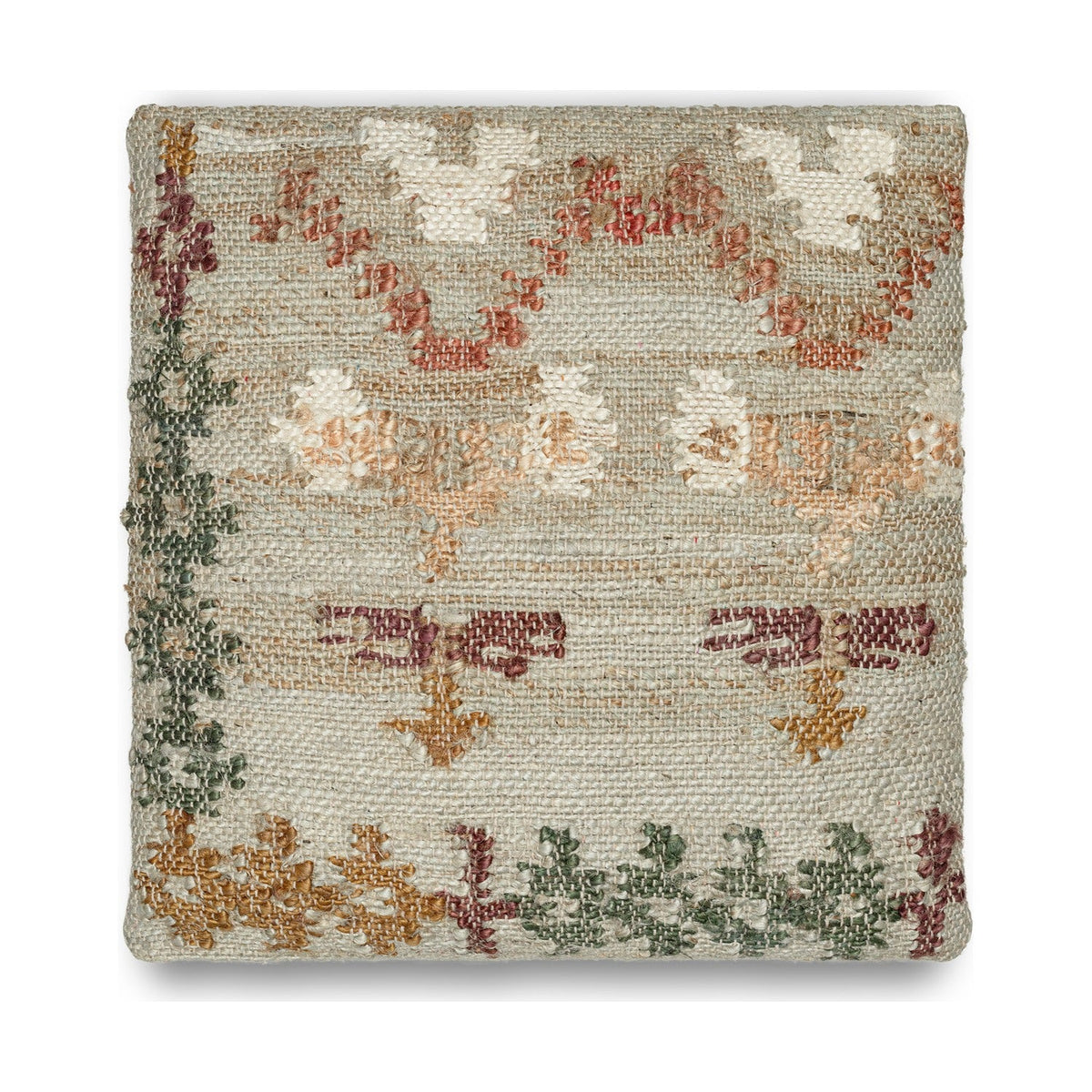 Dantri 50 x 50cm Jute & Cotton Cushion Cover - Soft Grey