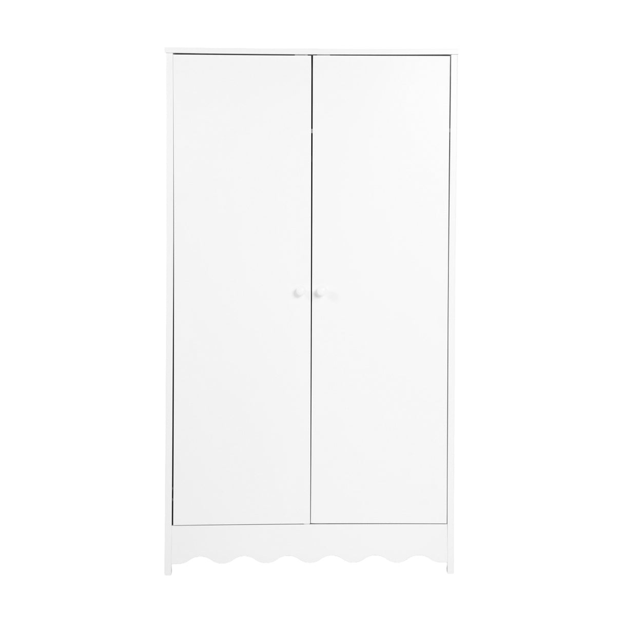 Dancer 2 Door Kids Wardrobe with Double Hanging Rail - White
