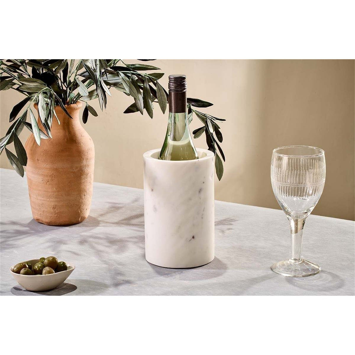 Duru Marble Wine Cooler - White