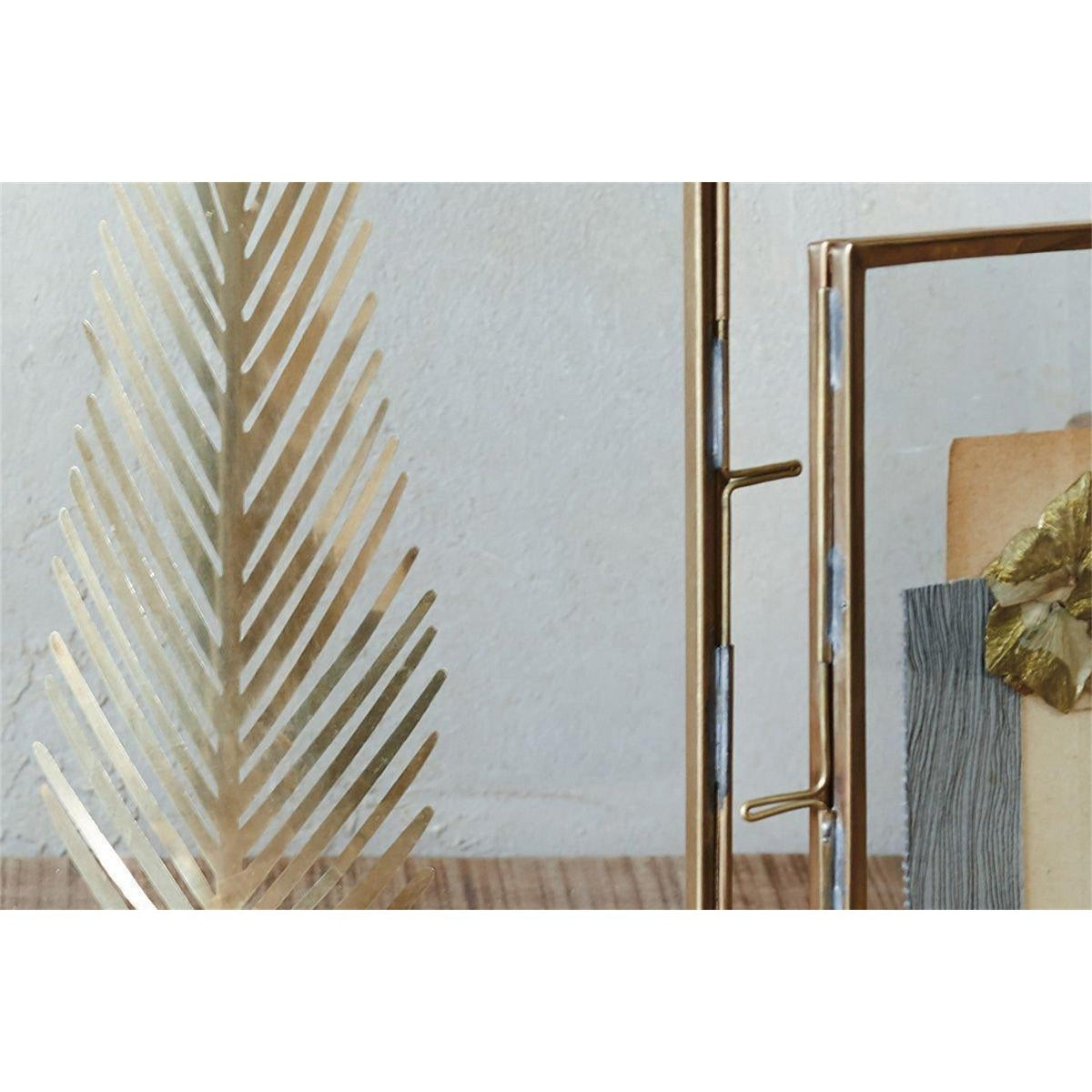 Folded Danta 8 x 10" Portrait Photo Frame - Antique Brass