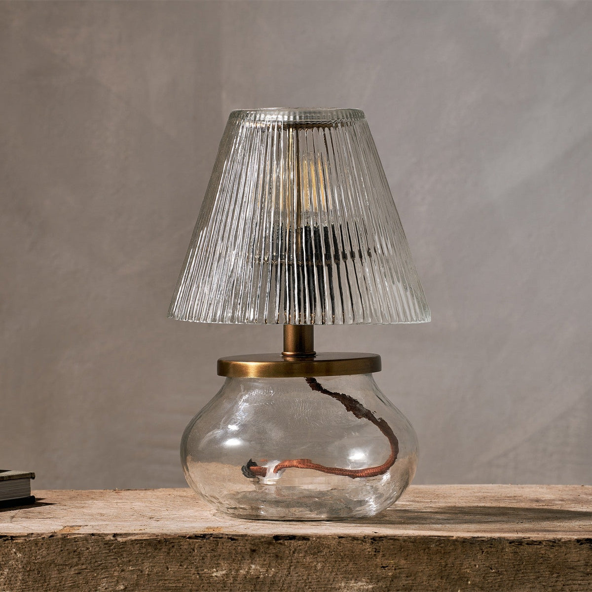 Dimalai Recycled Glass Table Lamp Base - Clear