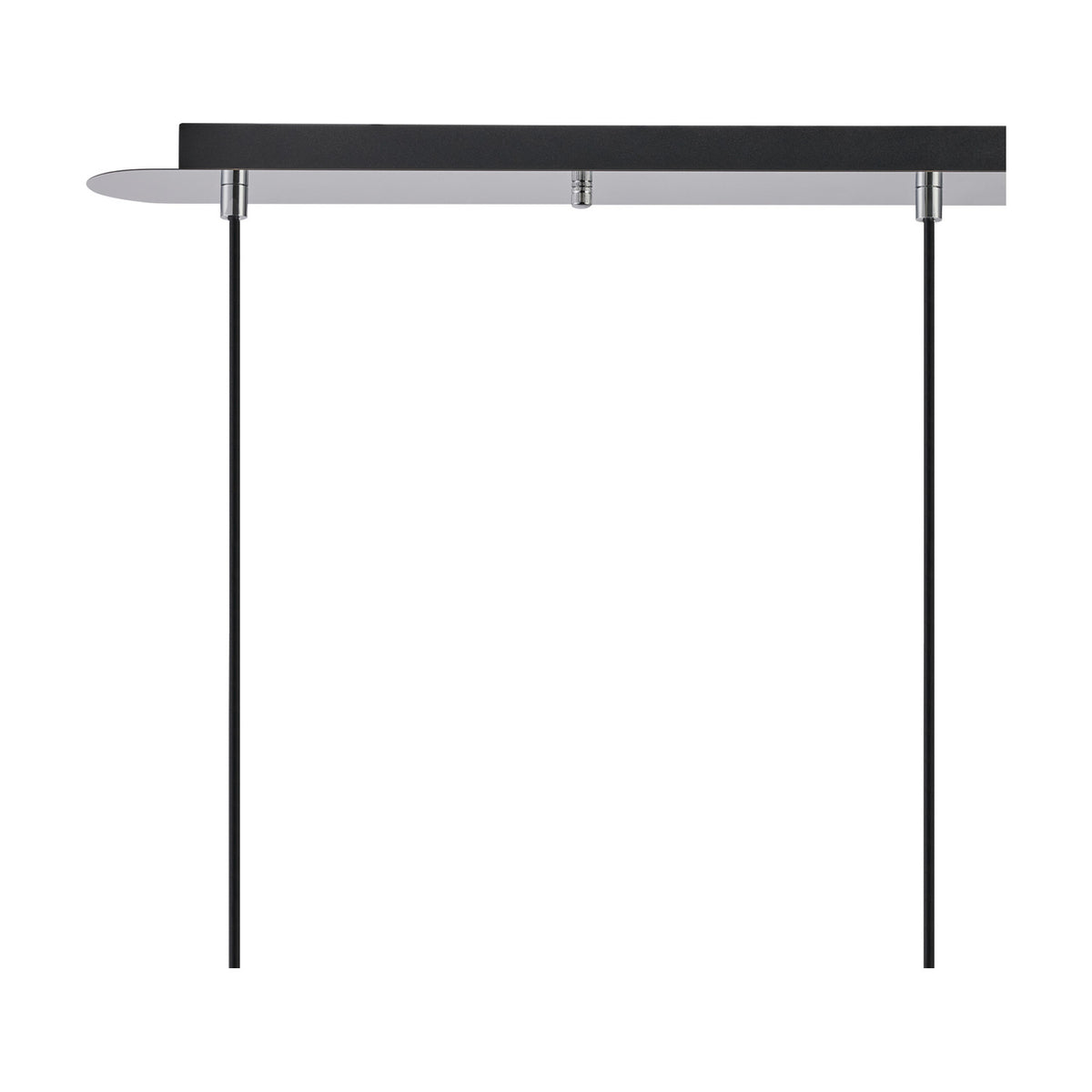 Lori 3 Light E27 Pendant Light 85cm Drop Clear - Polished Chrome