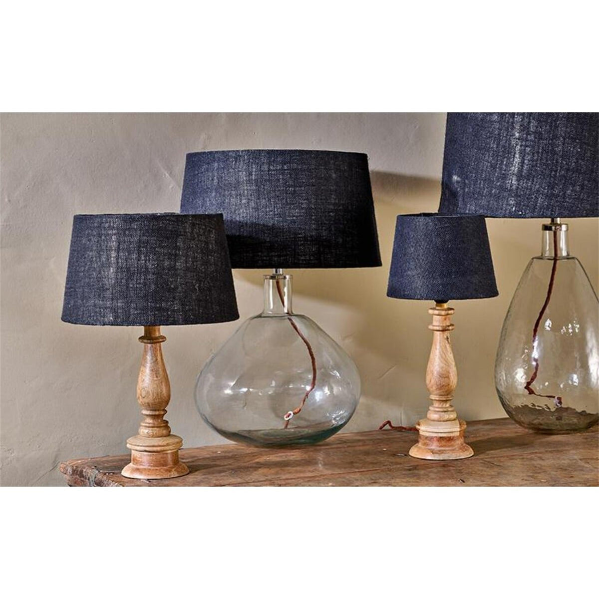 Dia Extra Large Jute Lampshade - Ink