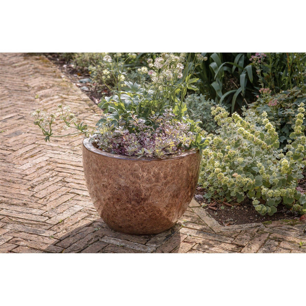 Dunai Large Terracotta Planter - Brown