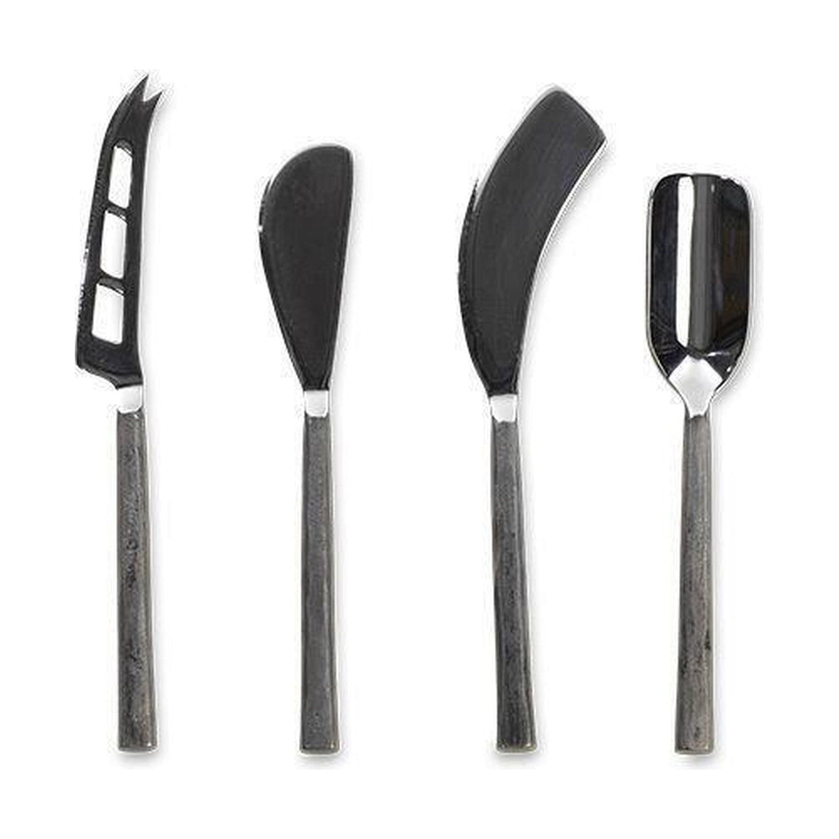 Darsa Cheese Knife Set - Brushed Silver - Set of 4