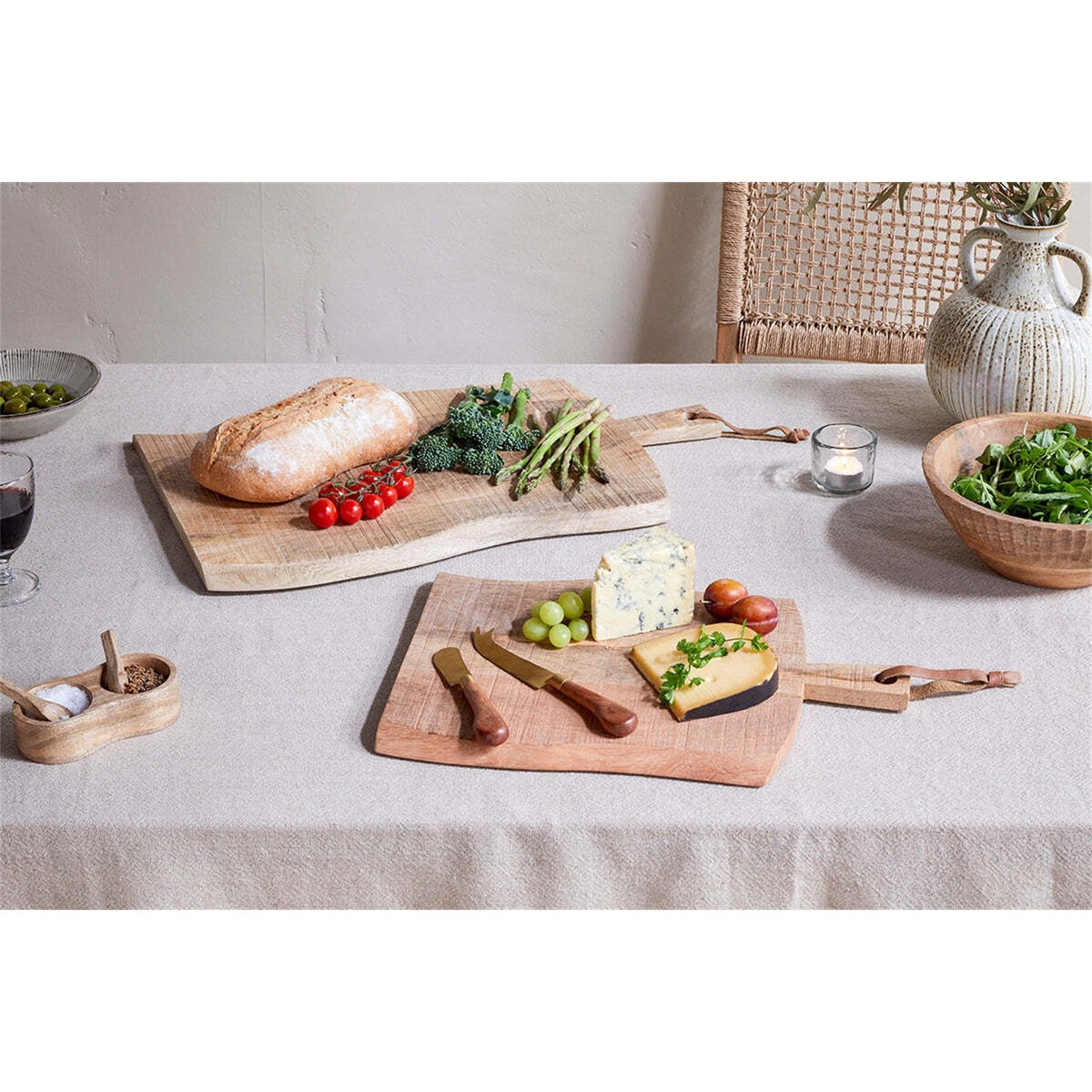 Embe Large Wooden Chopping Board - Natural