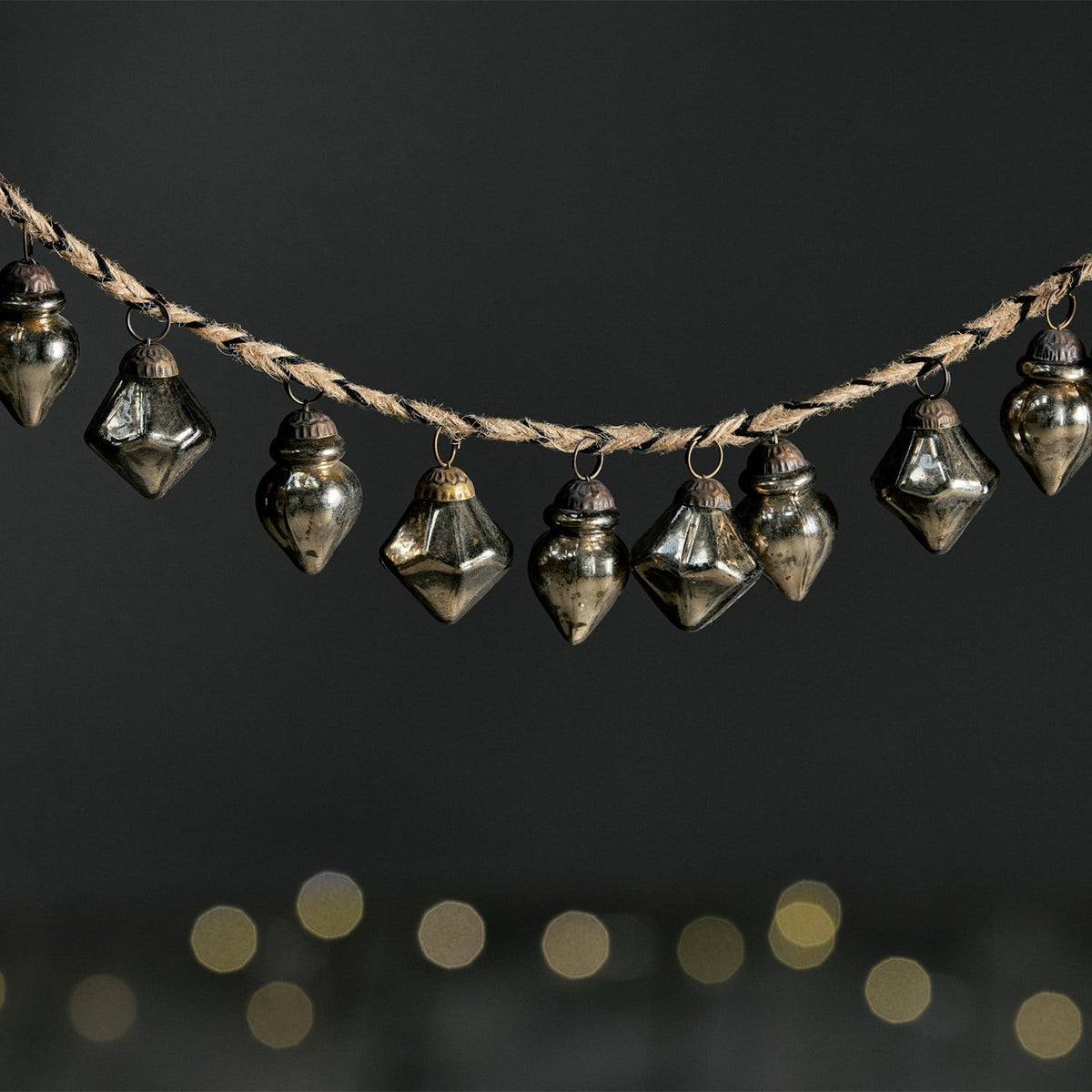 Ekiti 130cm Bauble Garland - Antique Gold