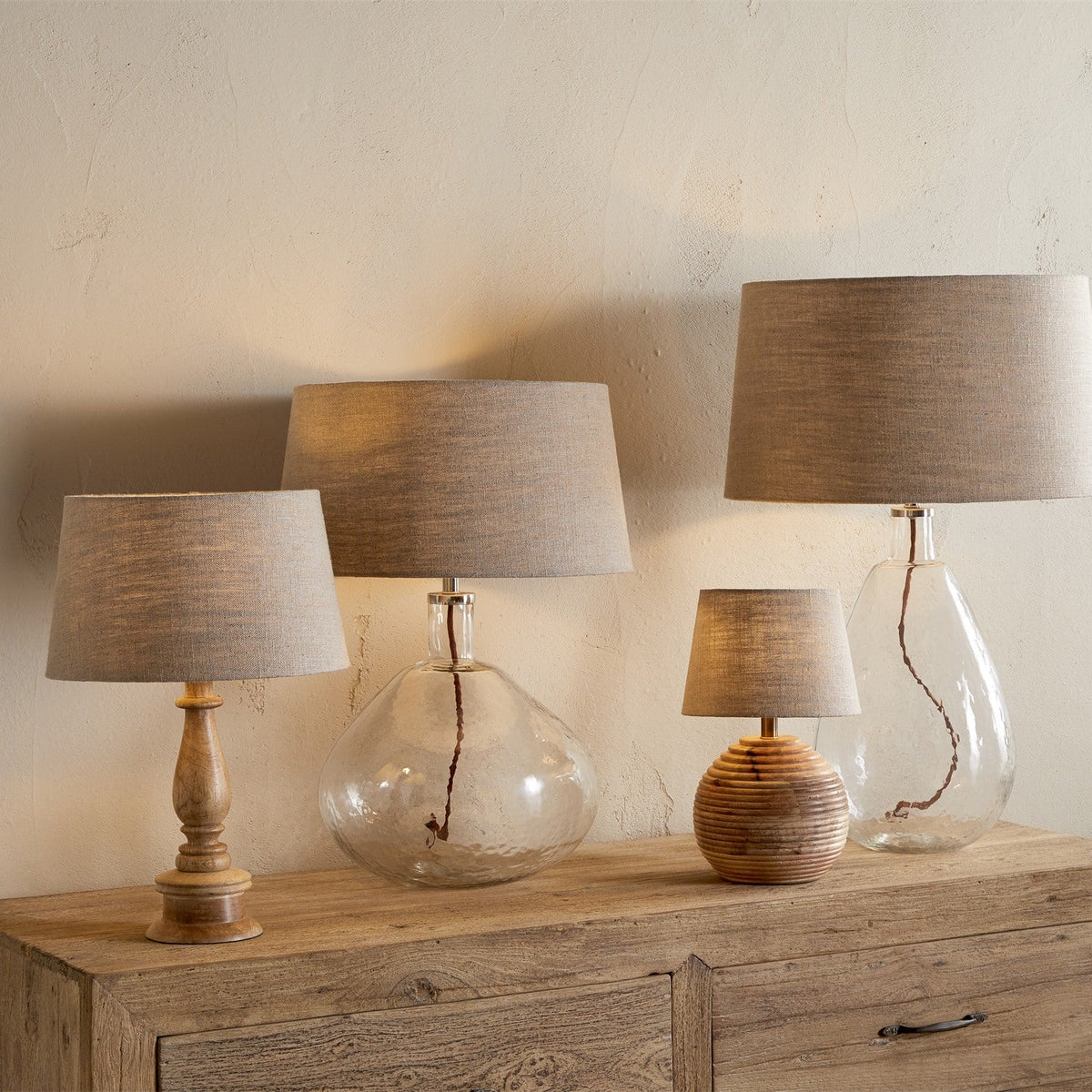Embaata Medium Linen Lampshade - Natural