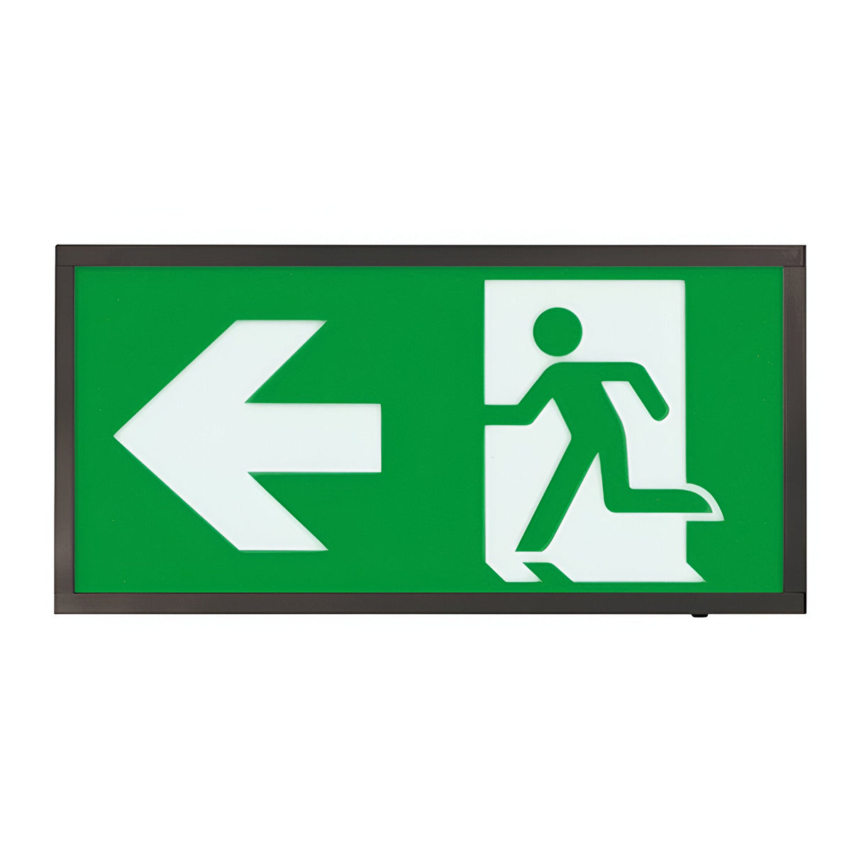 Duceri Emergency Exit Box Left Legend 3W LED Maintained - Black