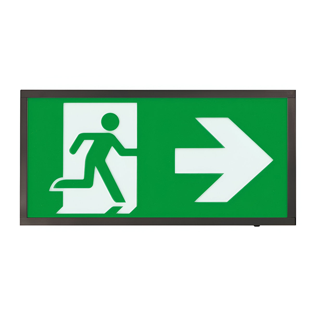 Duceri Emergency Exit Box Right Legend 3W LED Maintained - Black