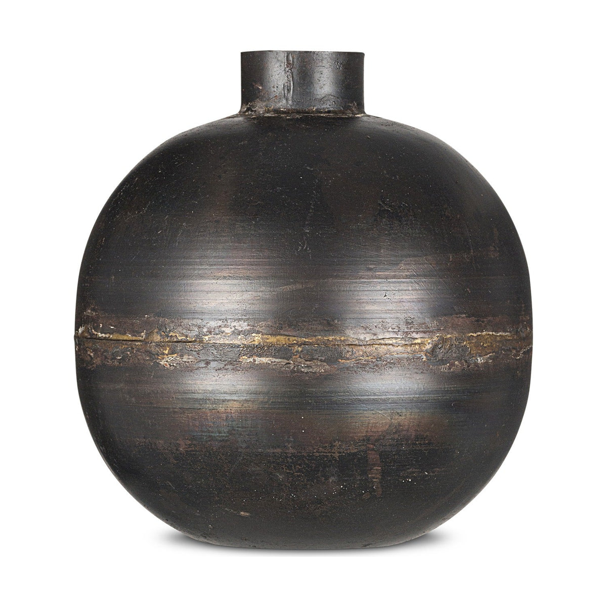 Endo Recycled Iron Vase - Black