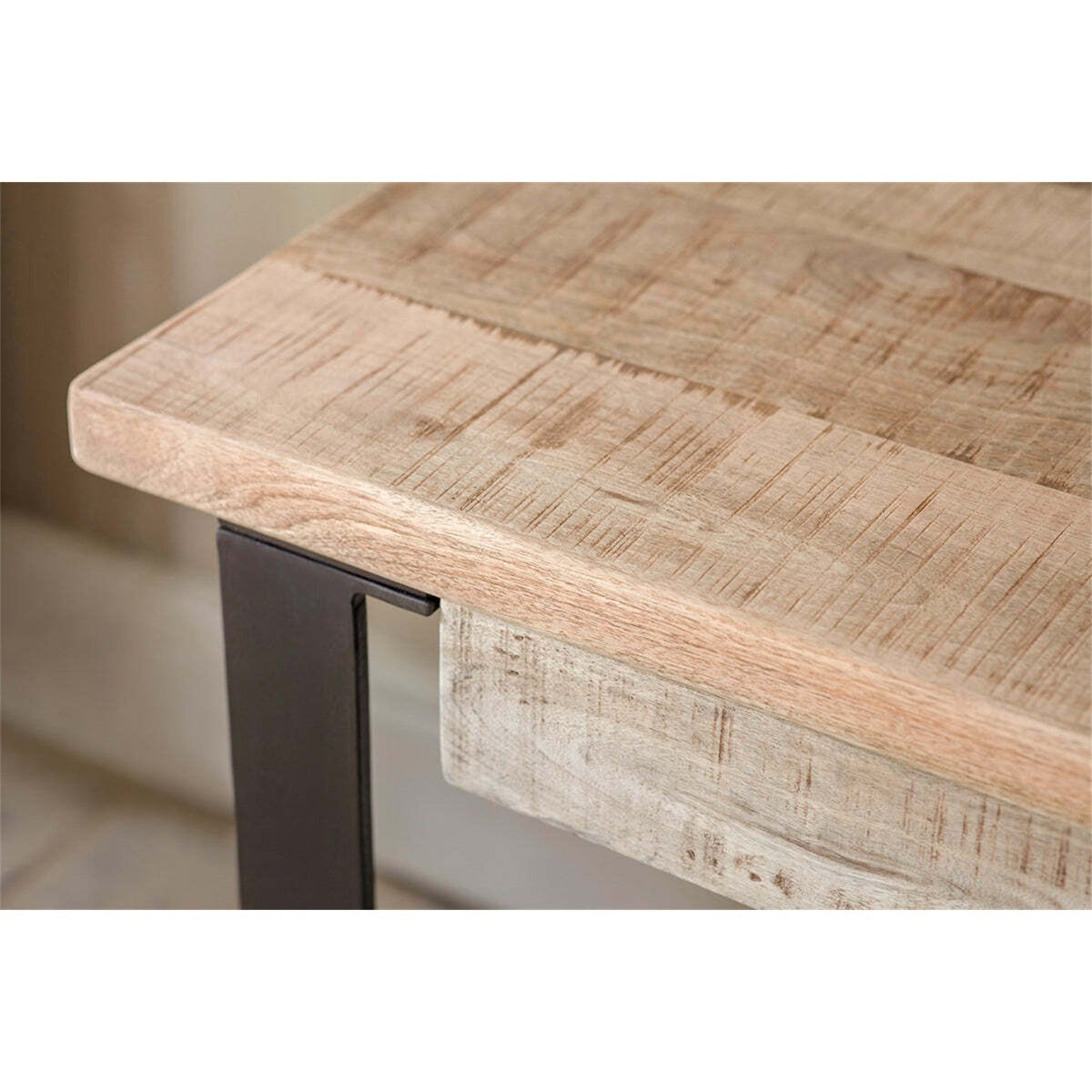 Fia Mango Wood & Iron Desk - Natural
