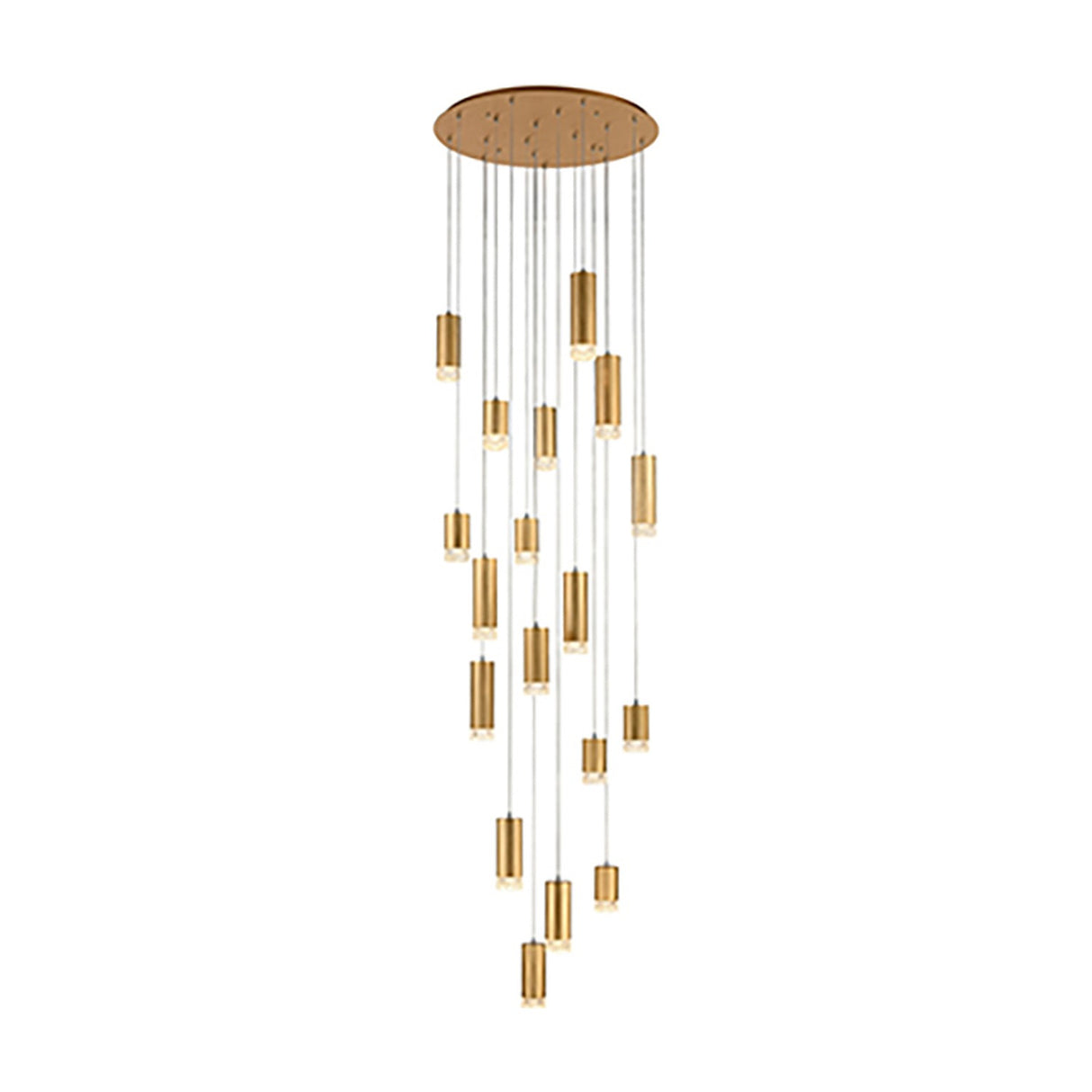 Cordelia 18 light chandelier in gold finish, alternative view