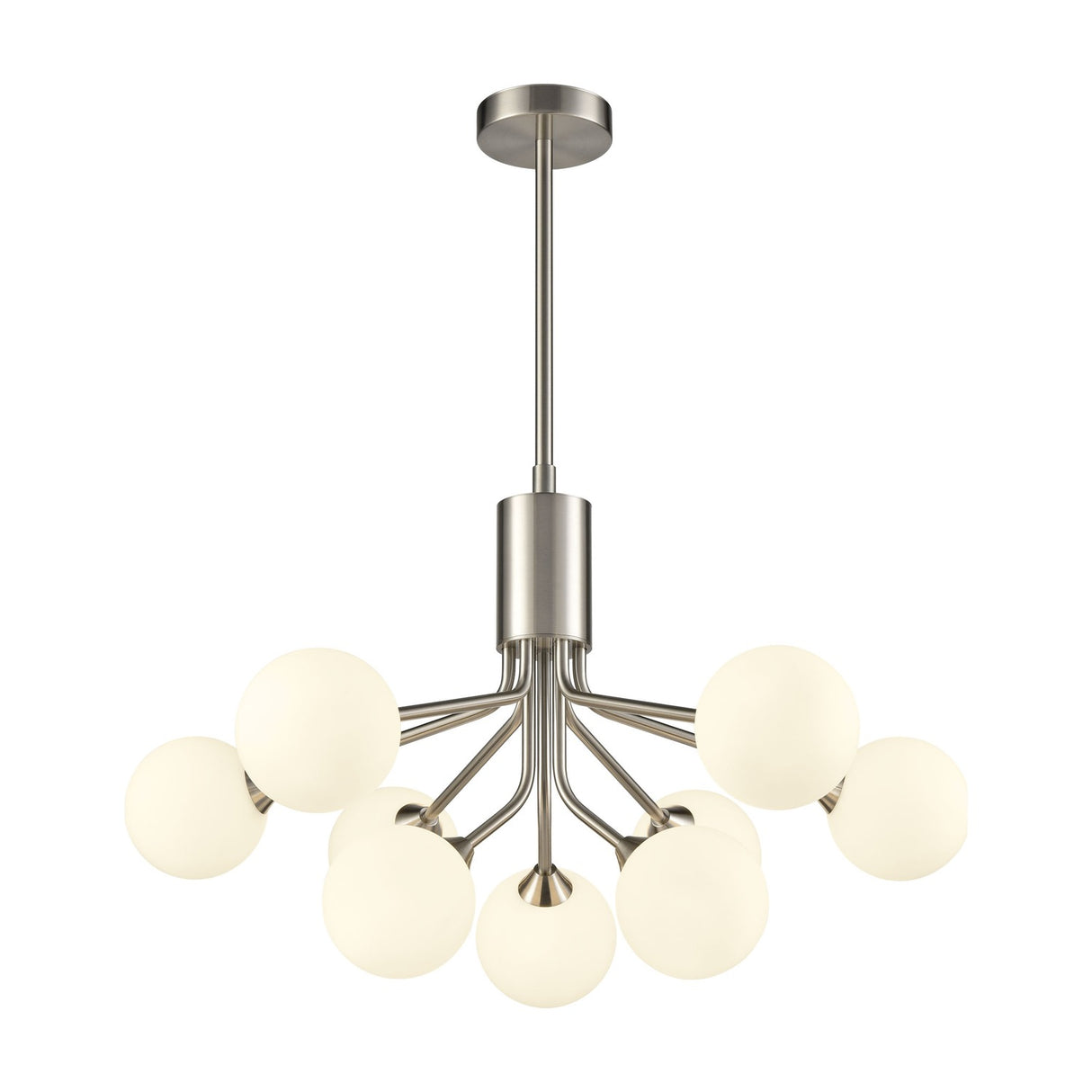 Cosmic 9 light ceiling light in satin nickel finish, alternative view